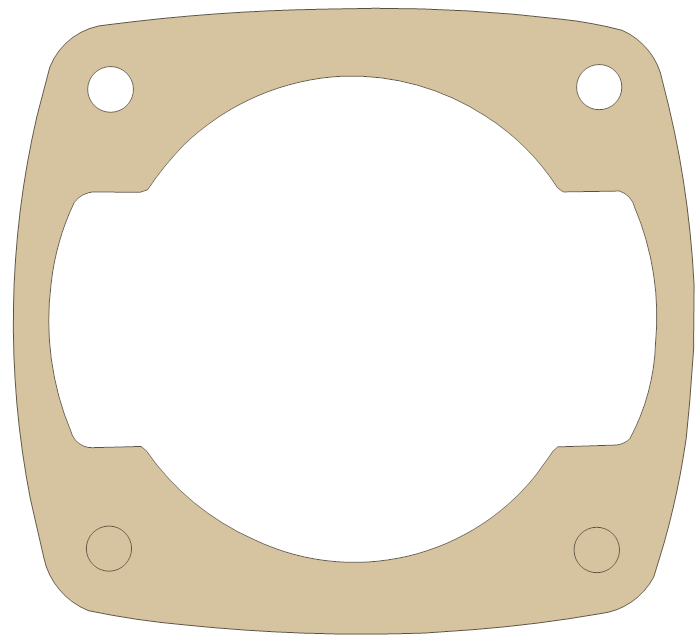 Maico 490 Cylinder gasket outline