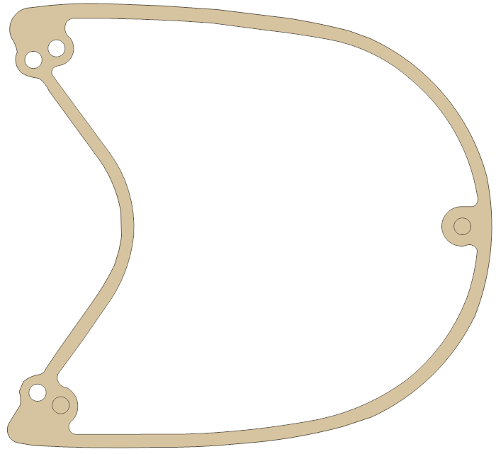 OSSA 1296 gasket outline, OEM 1296, B material