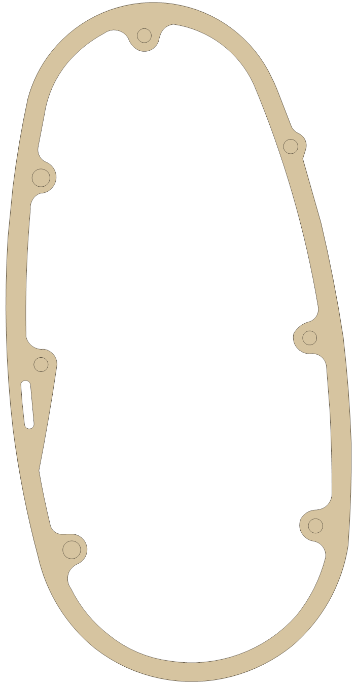 OSSA Clutch Cover gasket outline, OEM 1707, A material