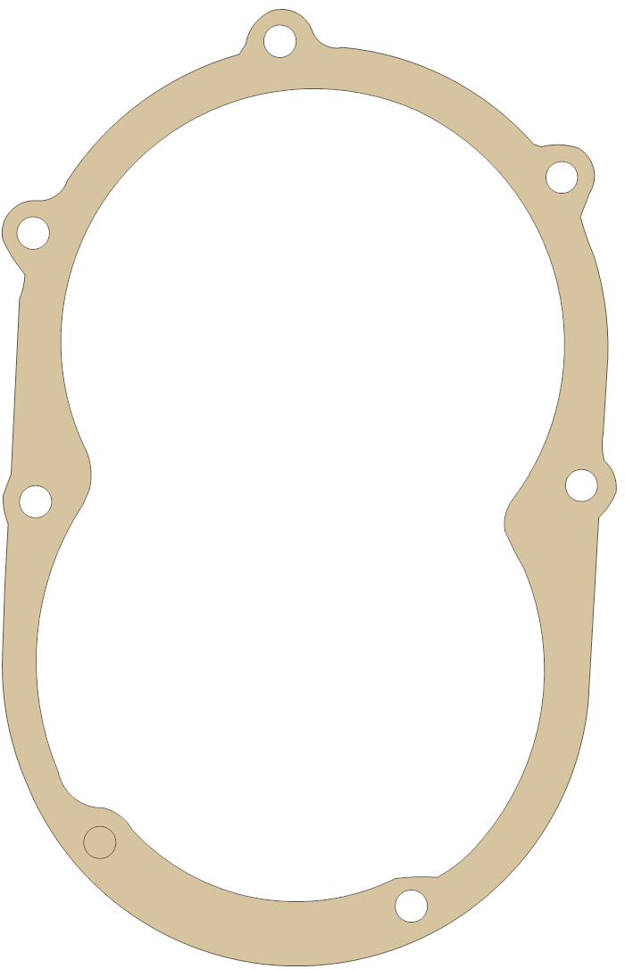 Lem 50 Clutch Cover gasket outline