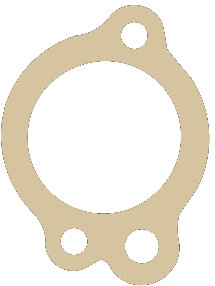 Water Outlet FelPro Part Numbers 12994 gasket outline