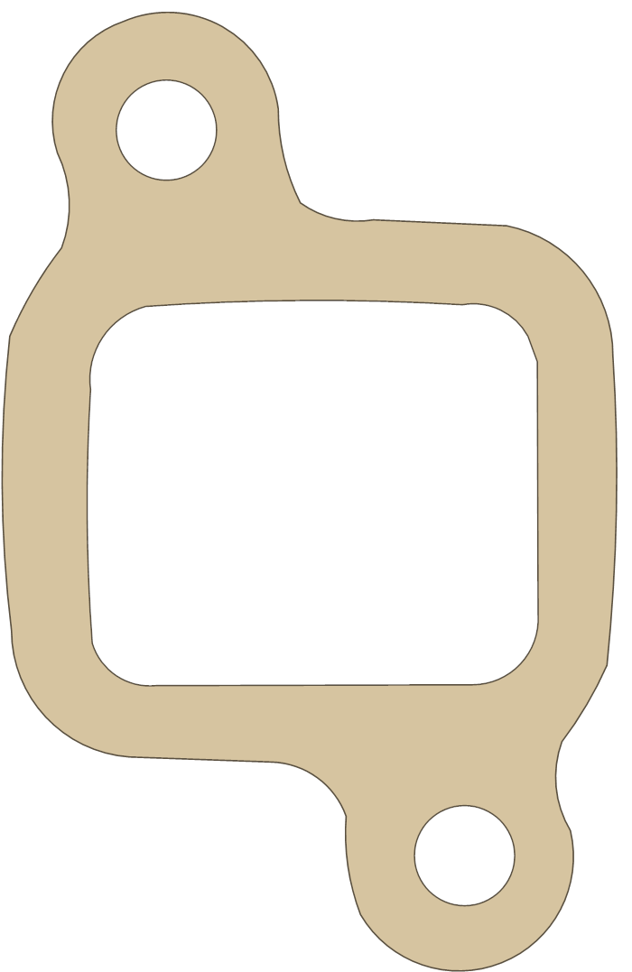 Water Outlet FelPro Part Numbers 13224 gasket outline