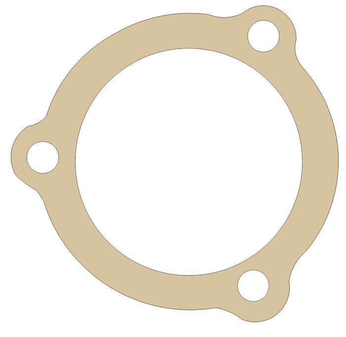 Water Outlet FelPro Part Numbers 25583 gasket outline