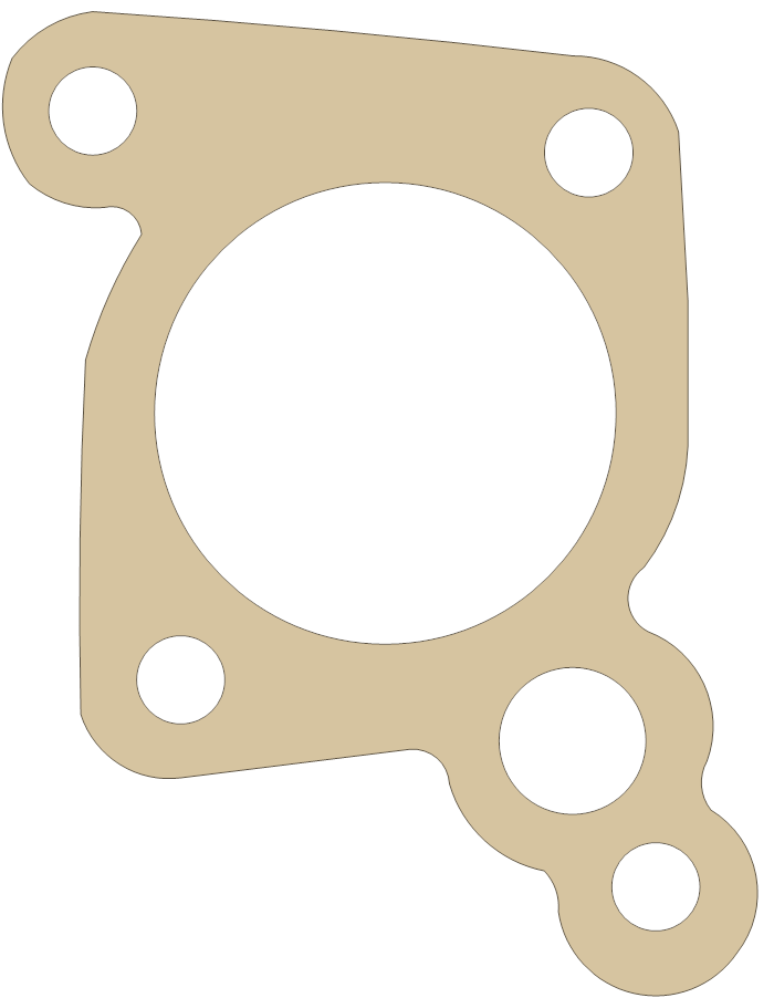 Water Outlet FelPro Part Numbers 25608 gasket outline