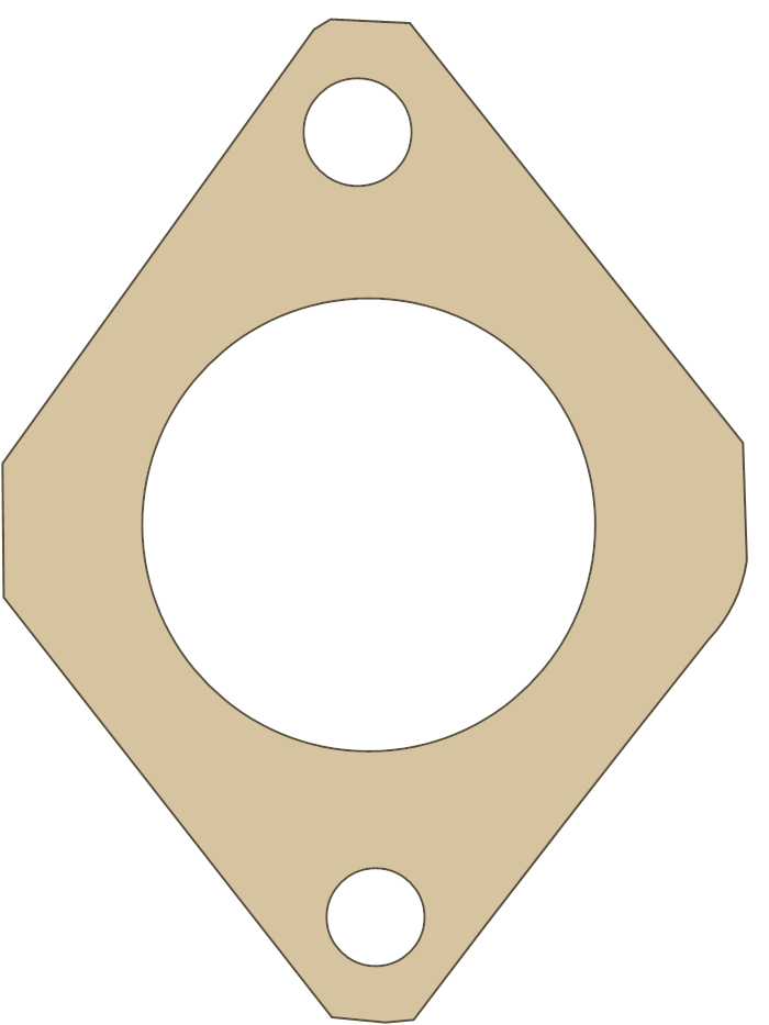 Water Outlet FelPro Part Numbers 25615 gasket outline