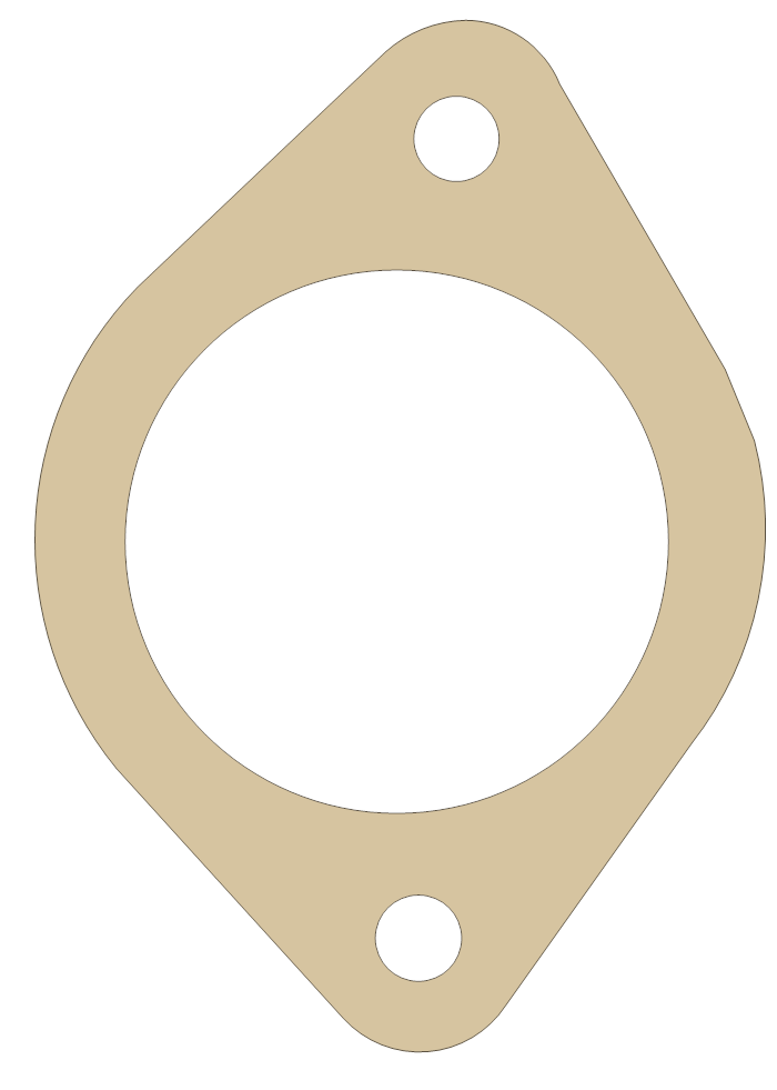 Water Outlet FelPro Part Numbers 25636 gasket outline
