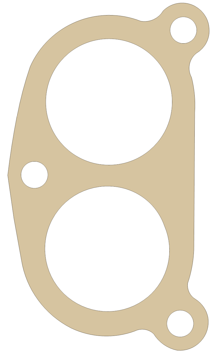 Water Outlet FelPro Part Numbers 30160 gasket outline