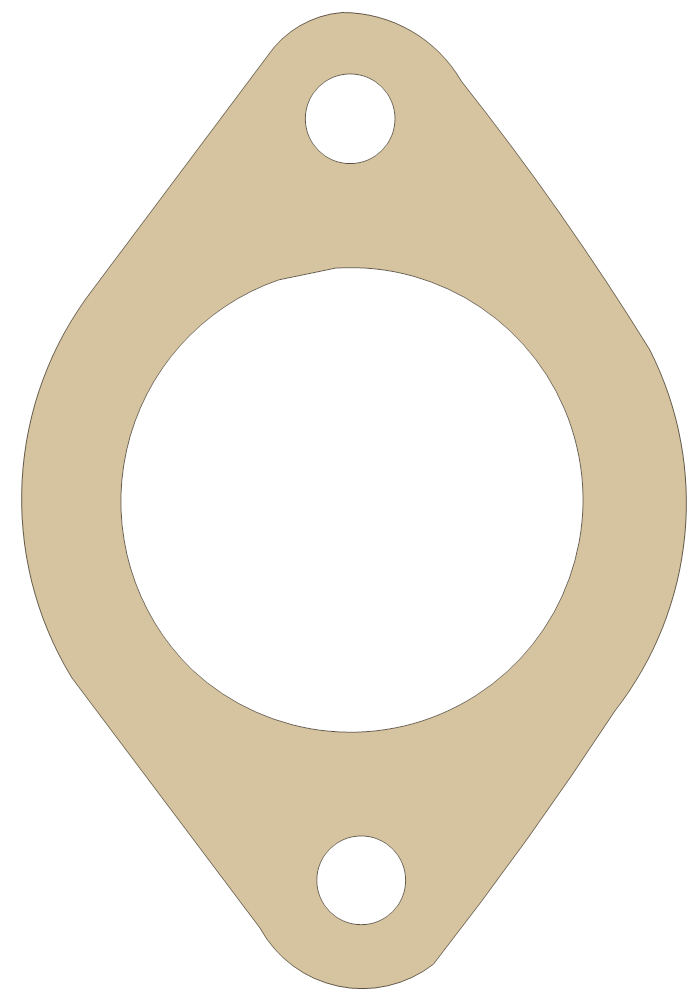 Water Outlet FelPro Part Numbers 35004 gasket outline