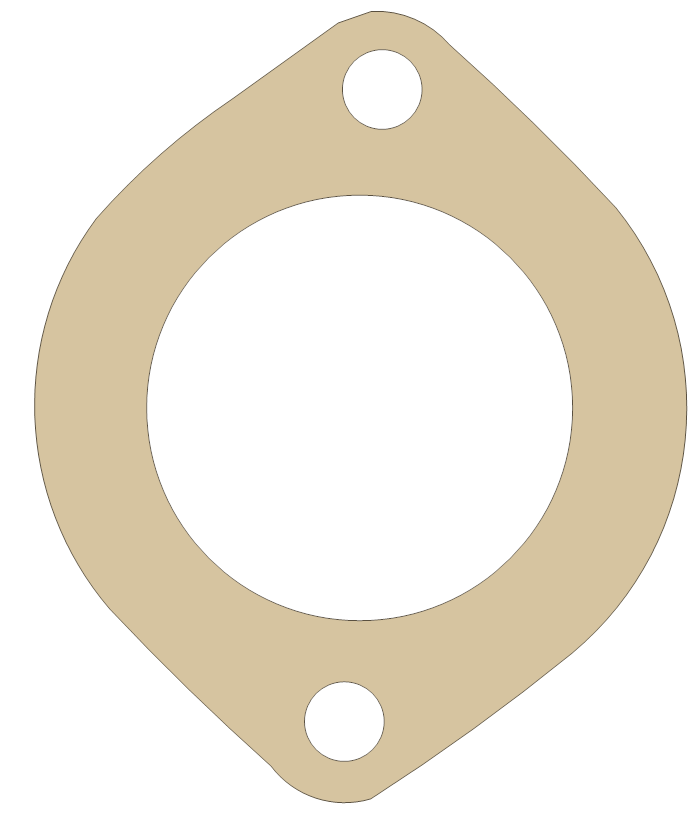 Water Outlet FelPro Part Numbers 35041 gasket outline