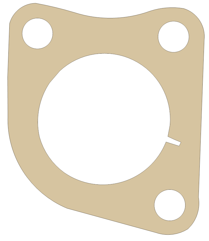 Water Outlet FelPro Part Numbers 35074 gasket outline