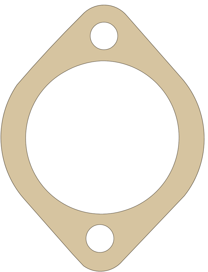 Water Outlet FelPro Part Numbers 35084 gasket outline