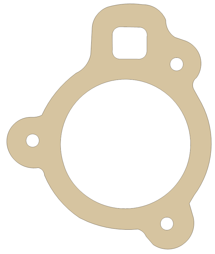 Water Outlet FelPro Part Numbers 35093 gasket outline