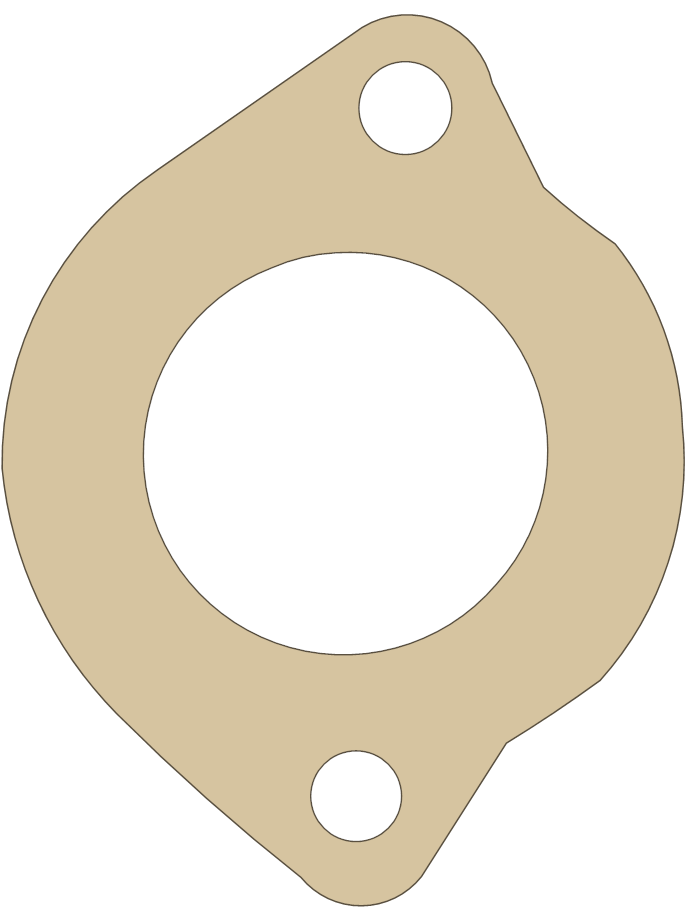 Water Outlet FelPro Part Numbers 35114 gasket outline