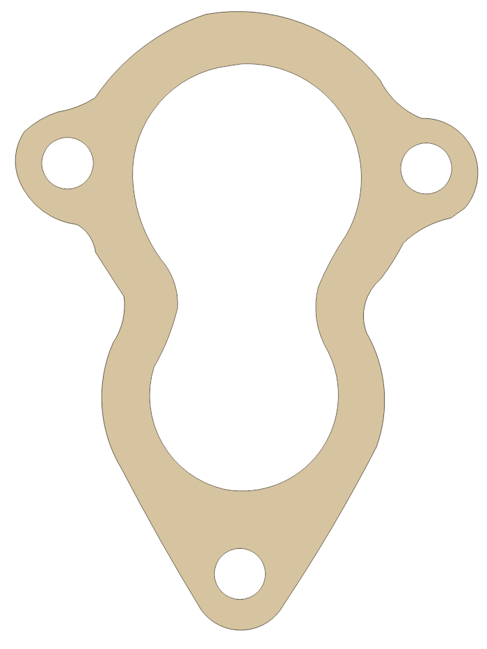 Water Outlet FelPro Part Numbers 35148 gasket outline