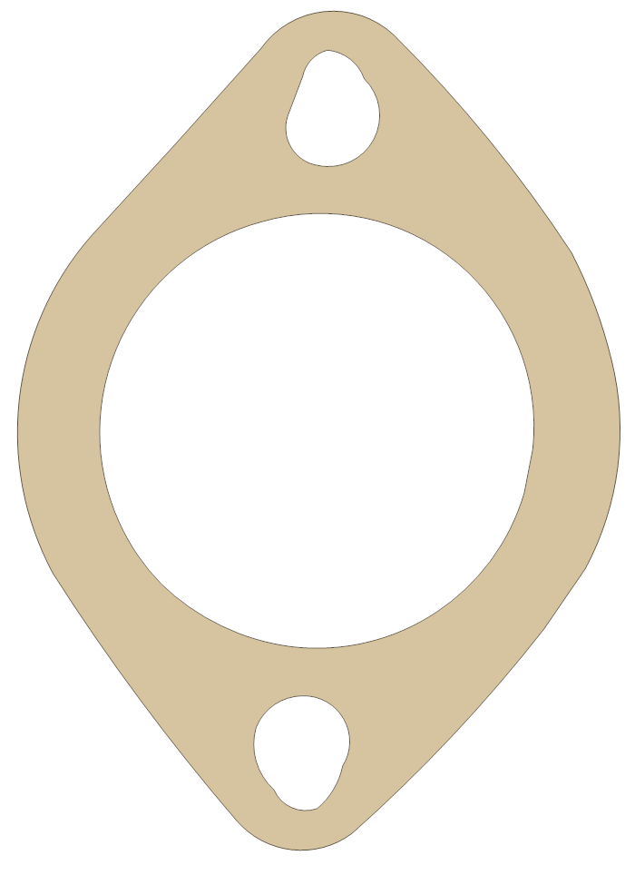 Water Outlet FelPro Part Numbers 35153 gasket outline