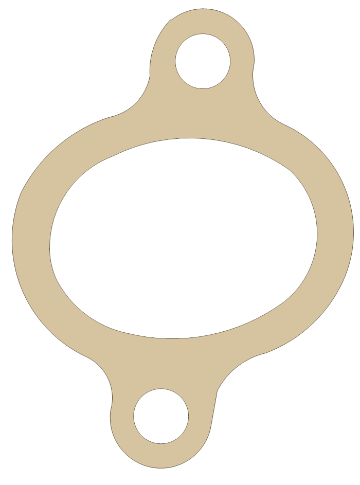 Water Outlet FelPro Part Numbers 35213 gasket outline