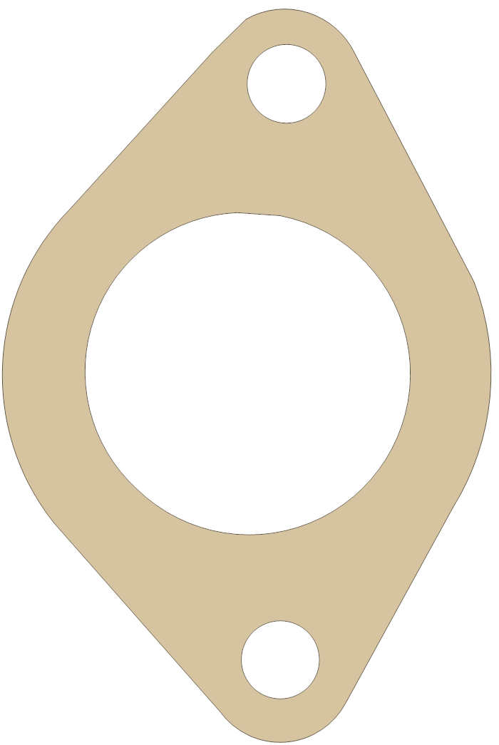 Water Outlet FelPro Part Numbers 35218 gasket outline