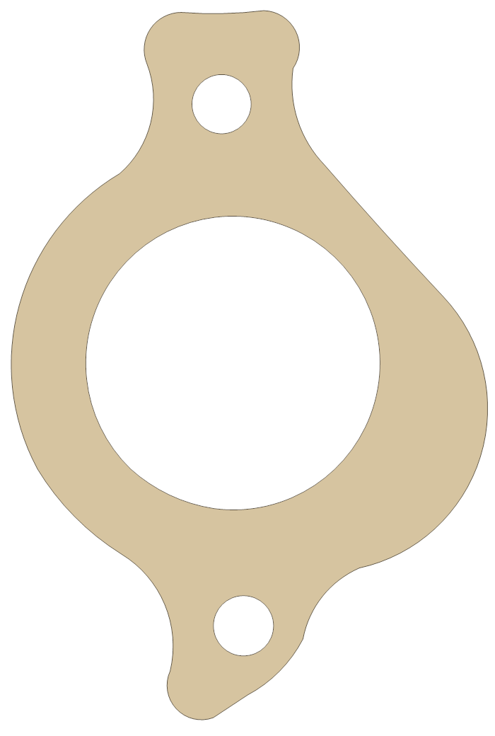 Water Outlet FelPro Part Numbers 35219 gasket outline
