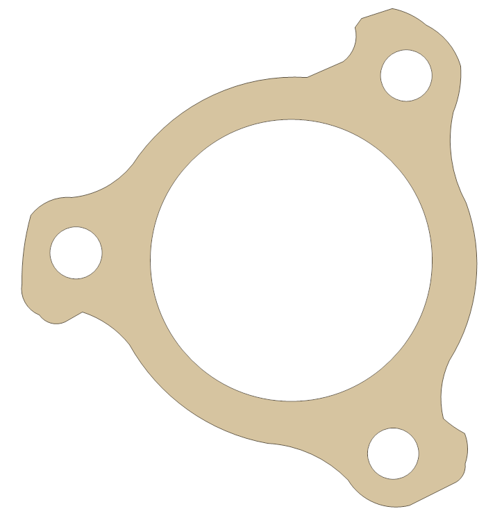 Water Outlet FelPro Part Numbers 35245 gasket outline