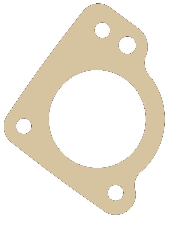 Water Outlet FelPro Part Numbers 35266 gasket outline
