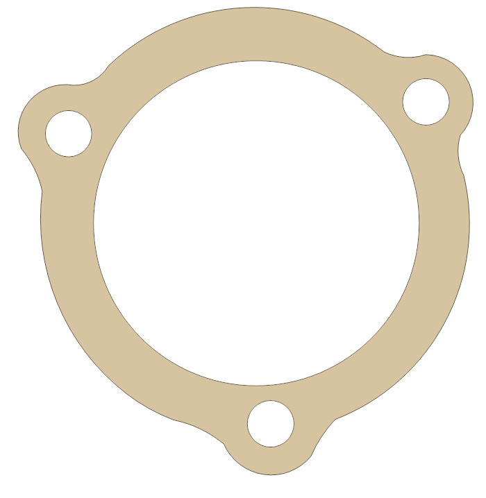 Water Outlet FelPro Part Numbers 35267 gasket outline