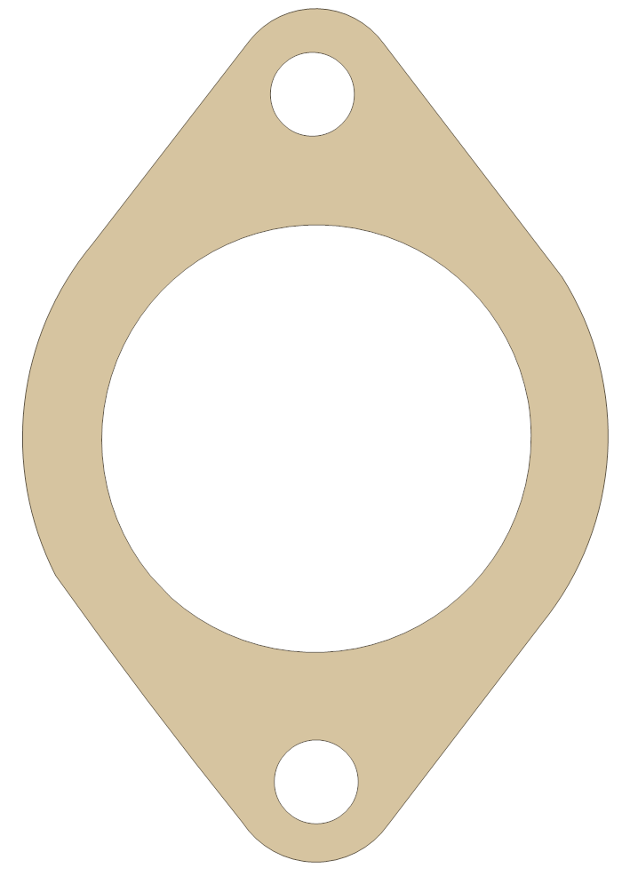 Water Outlet FelPro Part Numbers 35271 gasket outline