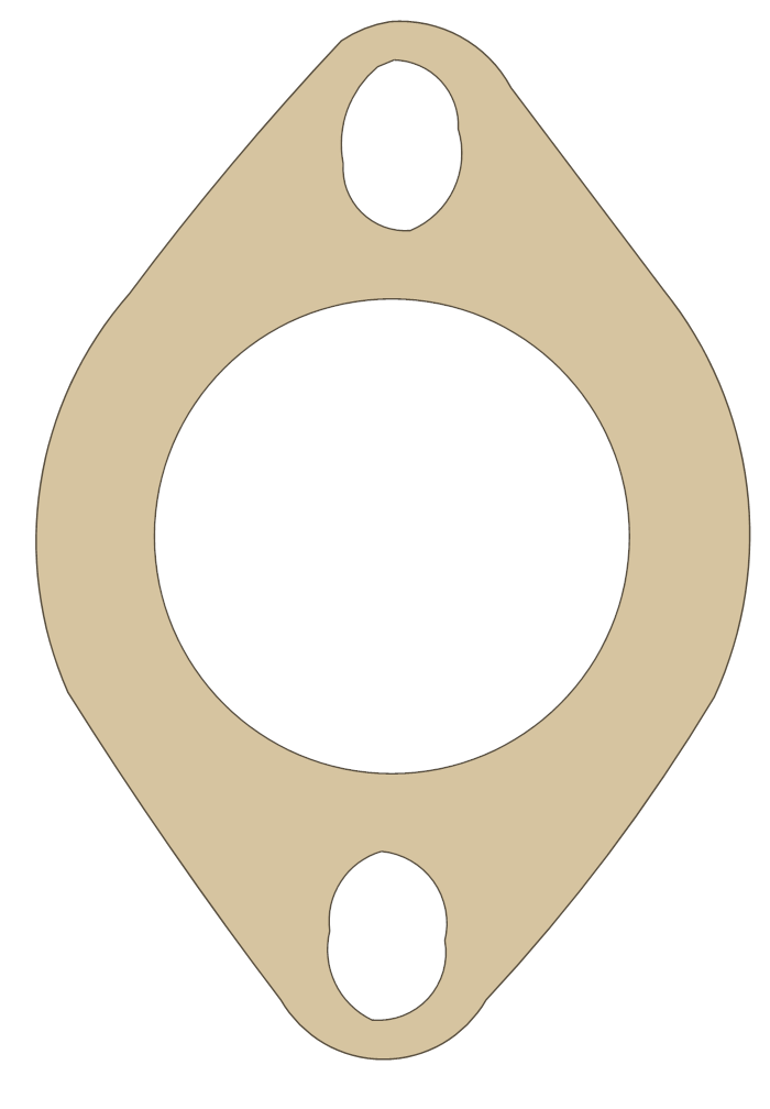 Water Outlet FelPro Part Numbers 35286 gasket outline
