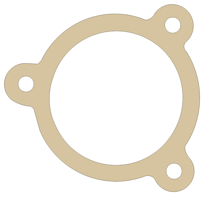Water Outlet FelPro Part Numbers 35304 gasket outline