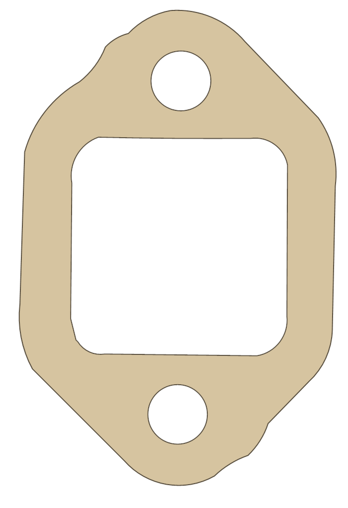 Water Outlet FelPro Part Numbers 35312 gasket outline