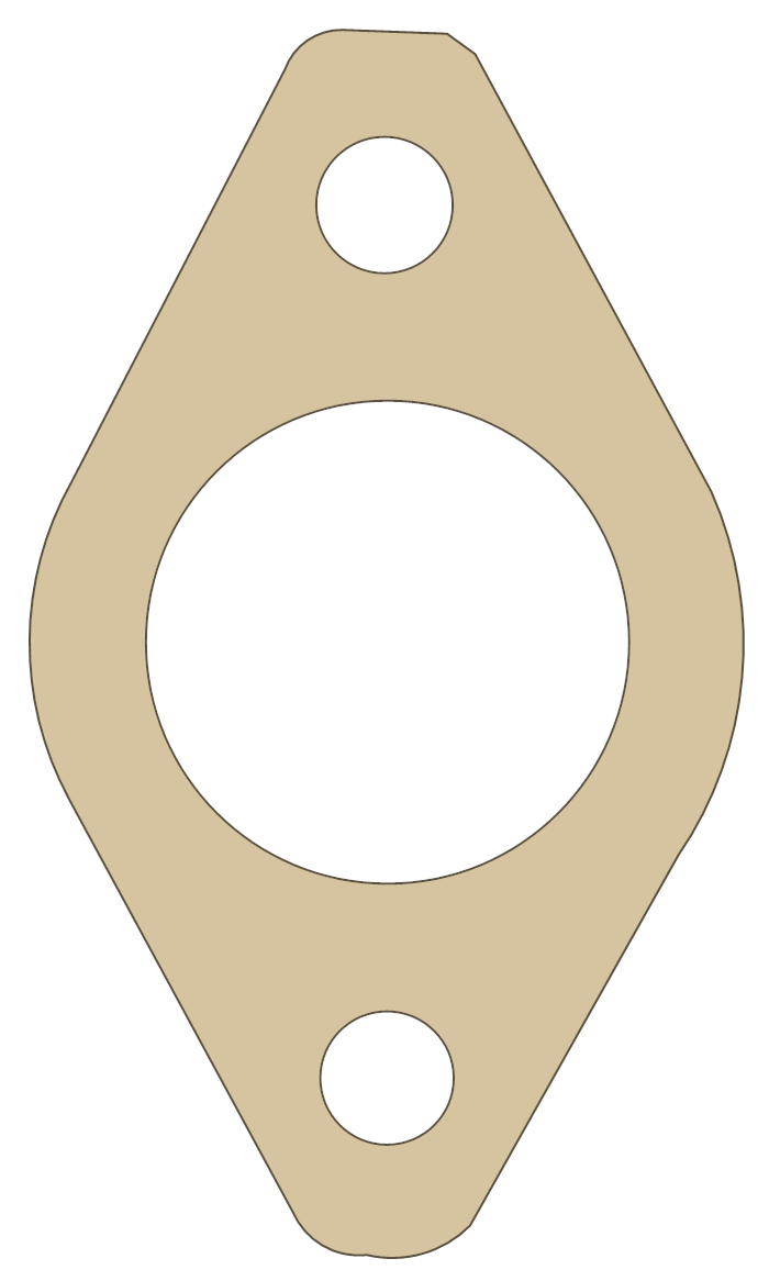 Water Outlet FelPro Part Numbers 35313 gasket outline