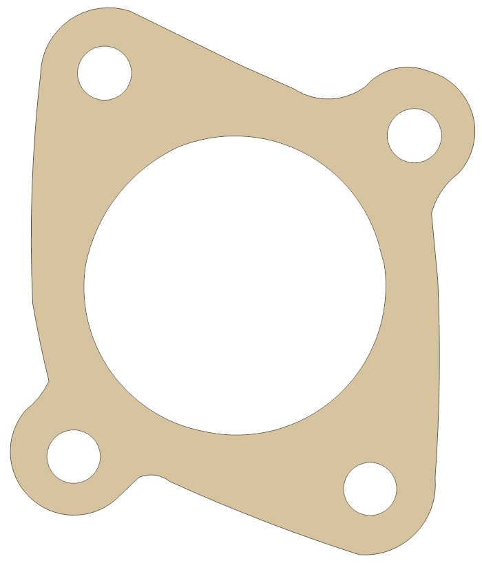 Water Outlet FelPro Part Numbers 35329 gasket outline