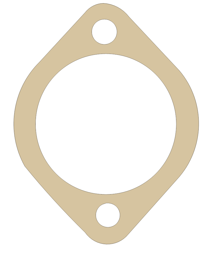 Water Outlet FelPro Part Numbers 35336 gasket outline