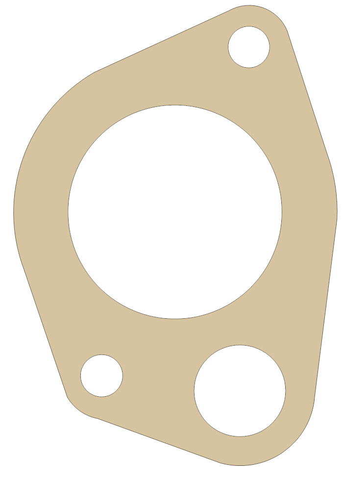 Water Outlet FelPro Part Numbers 35355 gasket outline