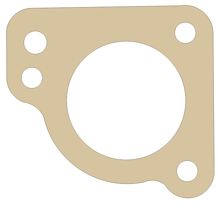Water Outlet FelPro Part Numbers 35358 gasket outline