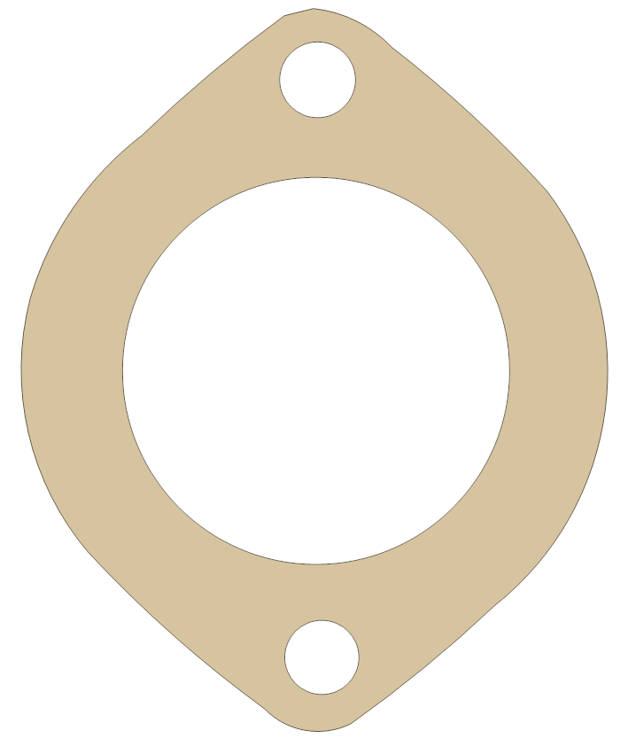 Water Outlet FelPro Part Numbers 35364 gasket outline