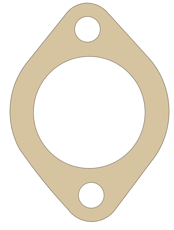 Water Outlet FelPro Part Numbers 35365 gasket outline