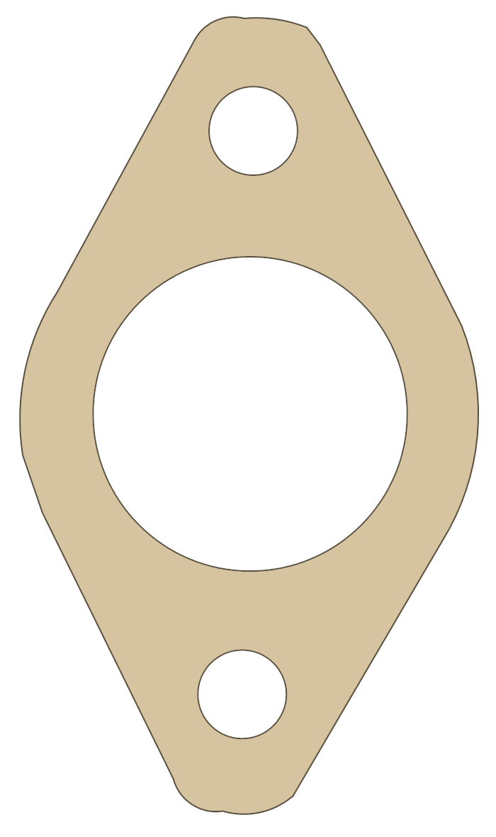 Water Outlet FelPro Part Numbers 35368 gasket outline