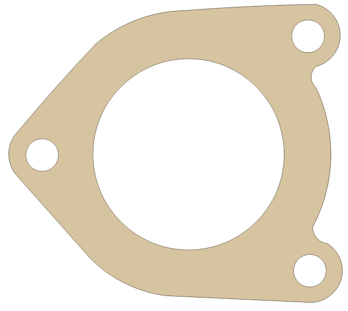 Water Outlet FelPro Part Numbers 35377 gasket outline