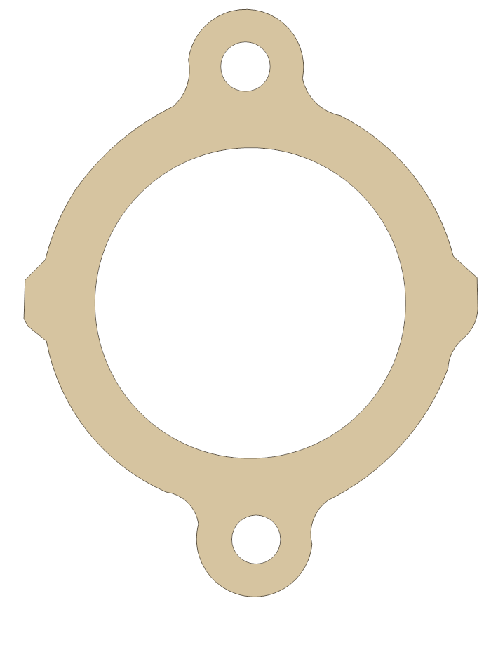 Water Outlet FelPro Part Numbers 35383 gasket outline