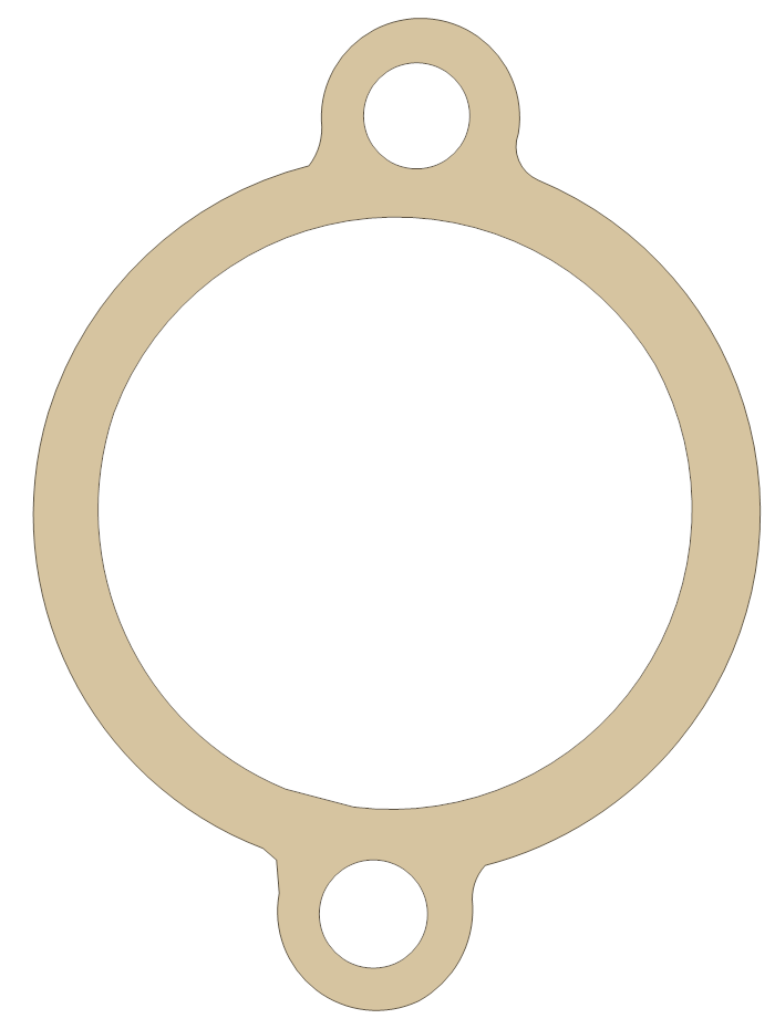 Water Outlet FelPro Part Numbers 35390 gasket outline