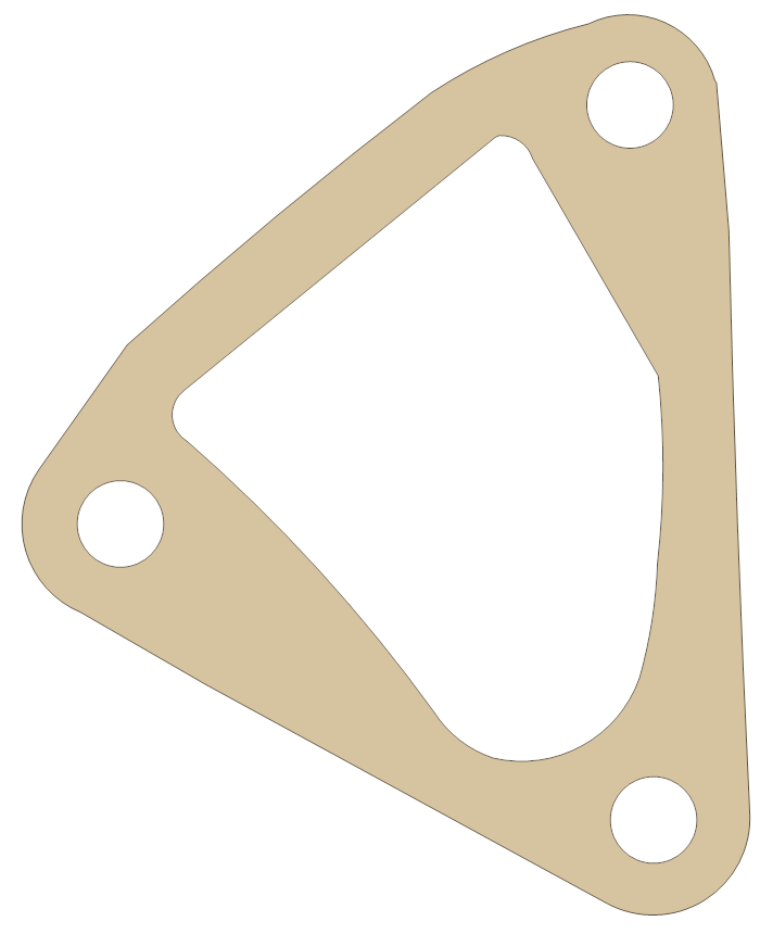 Water Outlet FelPro Part Numbers 35421 gasket outline