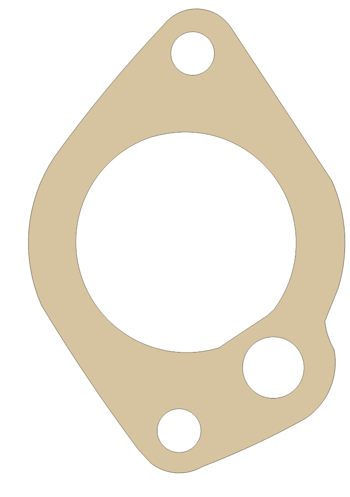 Water Outlet FelPro Part Numbers 35427 gasket outline