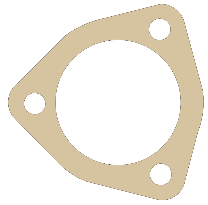 Water Outlet FelPro Part Numbers 35467 gasket outline