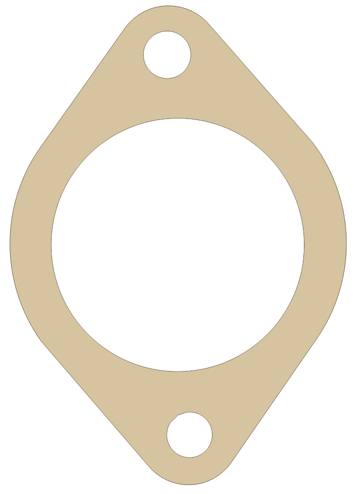 Water Outlet FelPro Part Numbers 35568 gasket outline
