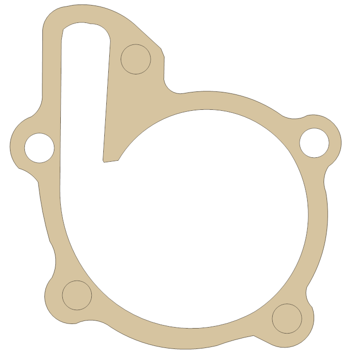 Yamaha Housing Cover gasket outline, OEM 3GG-12428-01, A material