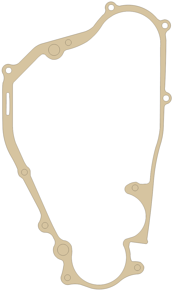 Yamaha 5X5-15462-01 gasket outline, OEM 5X5-15462-01, A material
