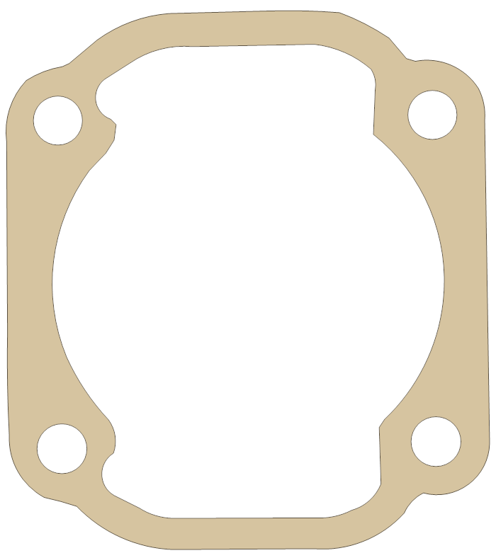 Yamaha YDS7 2 gasket outline