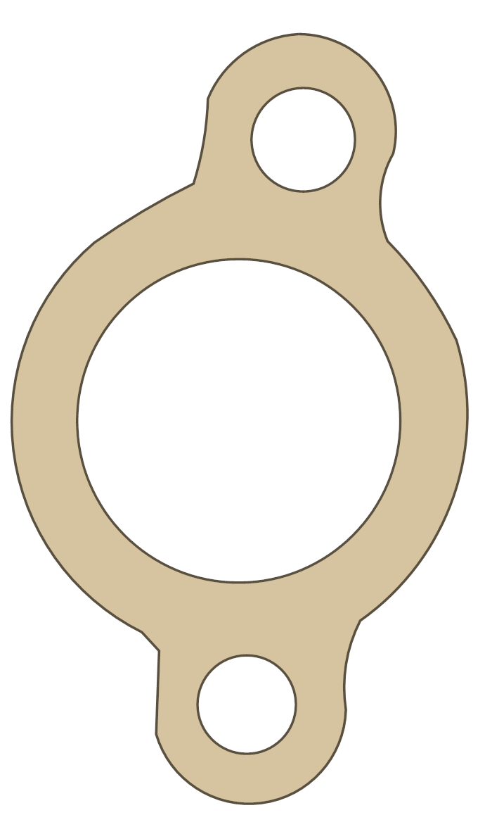 Yamaha YDS7 3 gasket outline