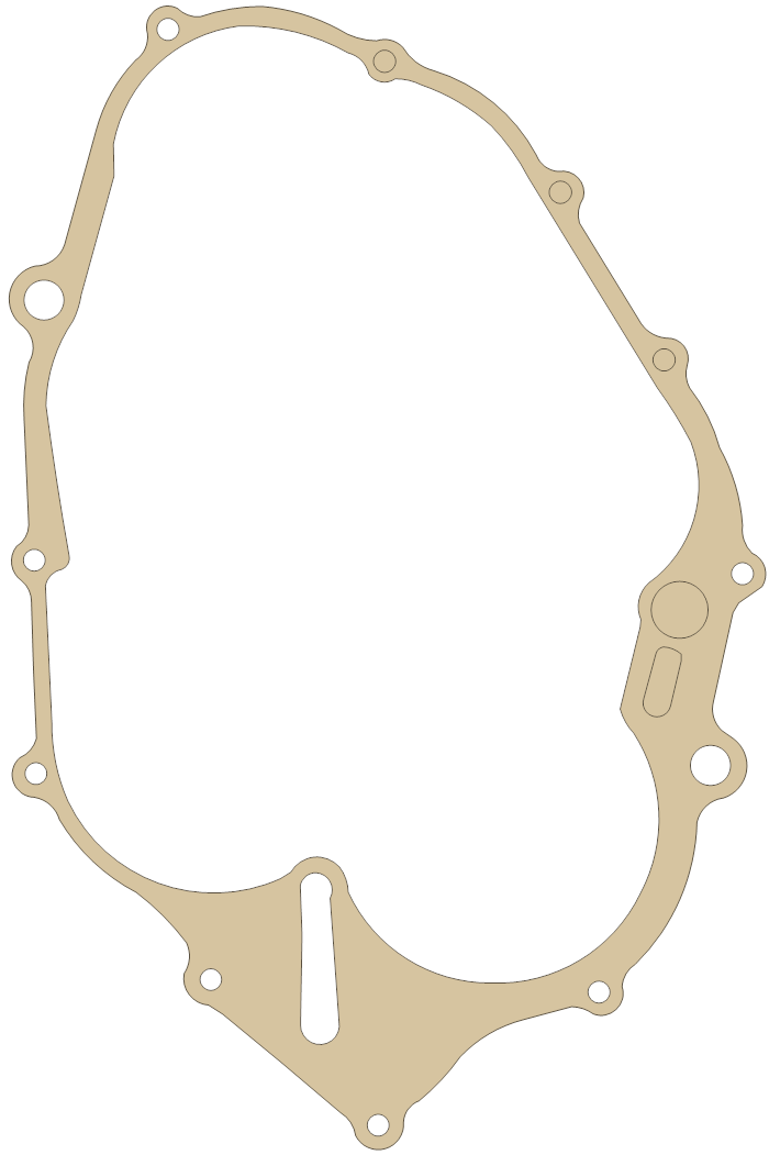 Yamaha XT600 Crankcase Cover 3 gasket outline