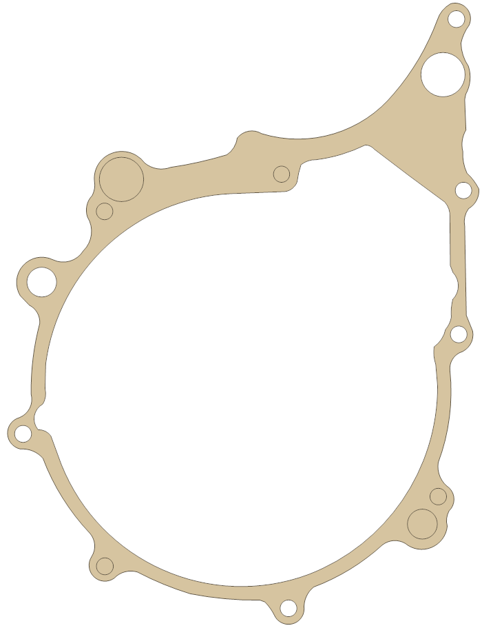 Yamaha XT600 Crankcase Cover 1 gasket outline